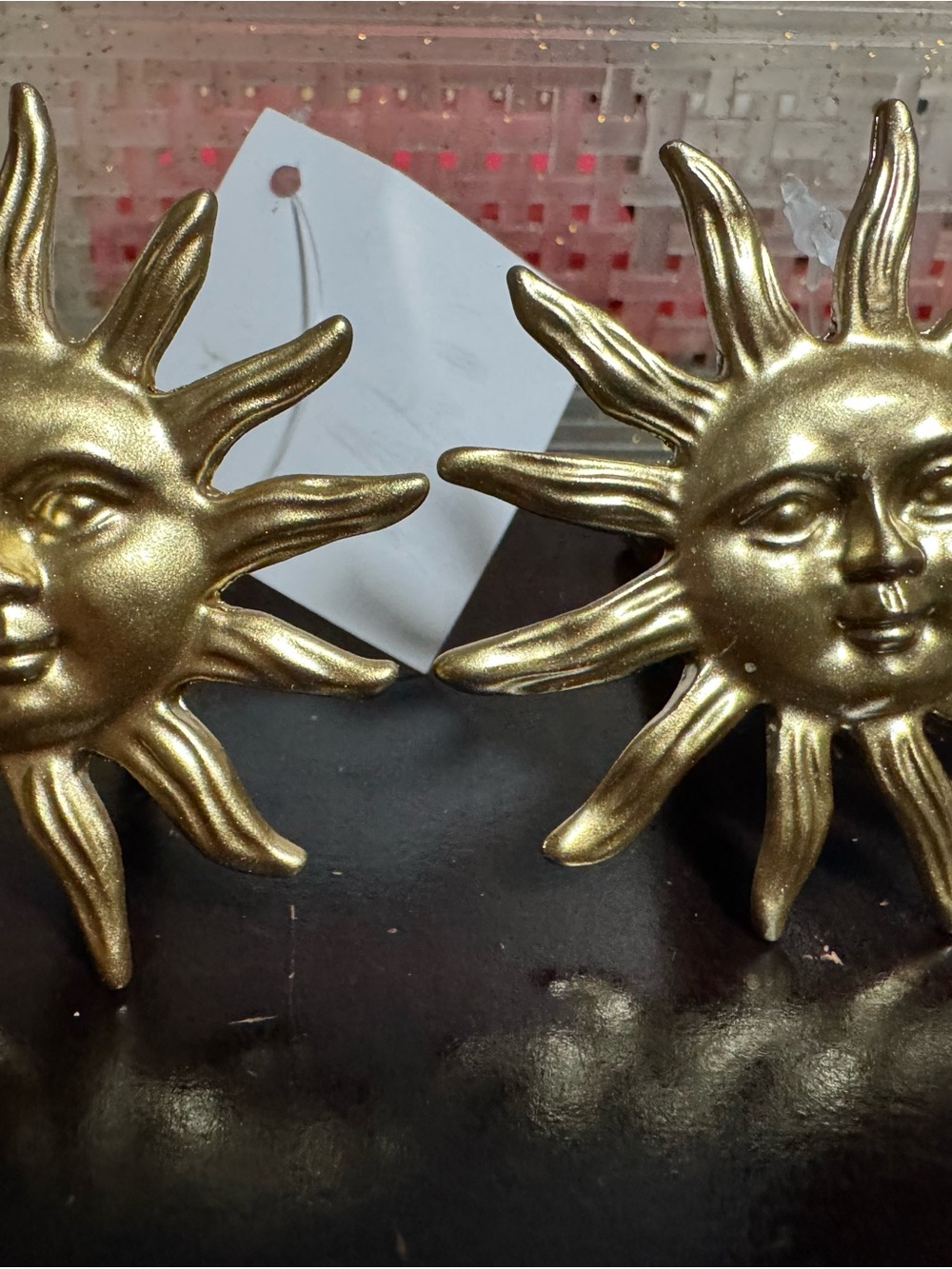 Gold Sun Face knobs - Picture 2 of 2